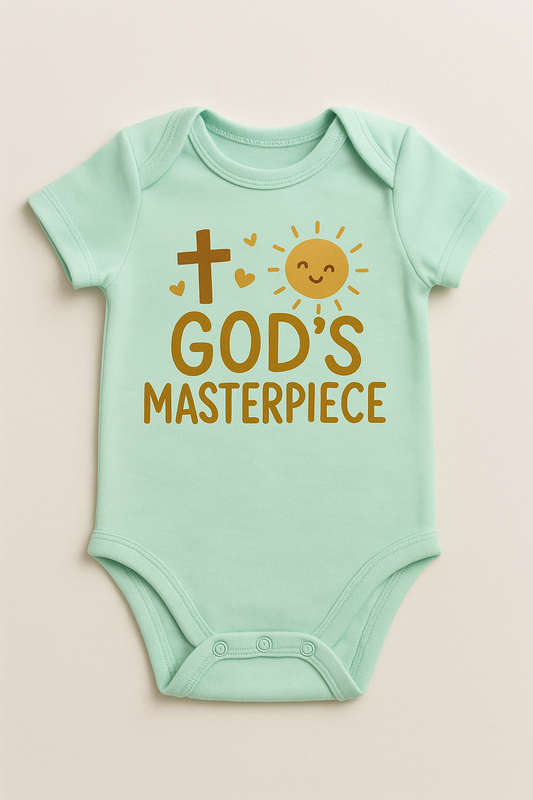 “God’s Masterpiece” Baby Onesie